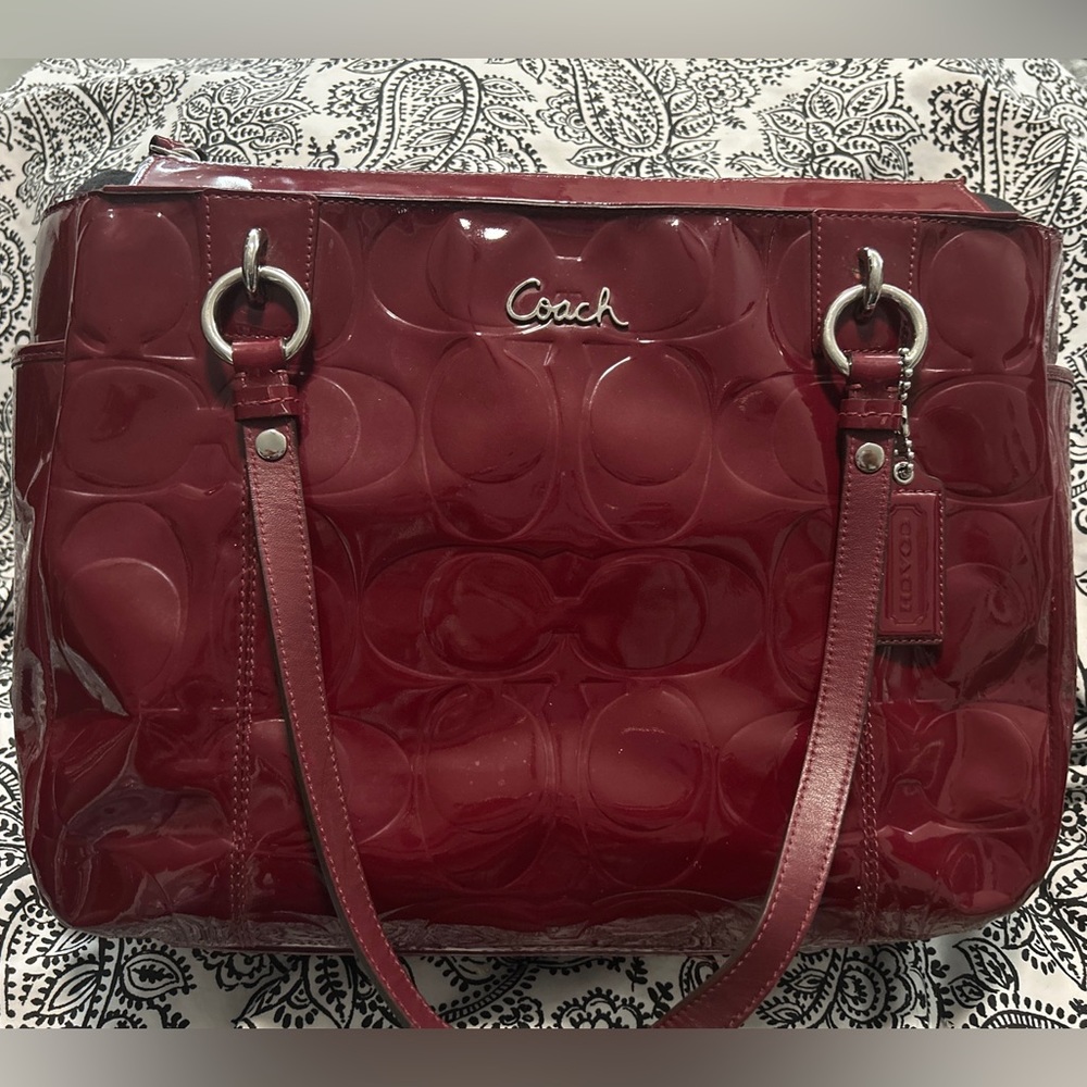 Original patent leather Coach bag